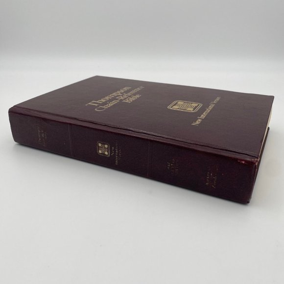 Thompson Chain Reference Bible NIV Frank Charles Thompson 1983 Red Hardcover Tab - Picture 3 of 9